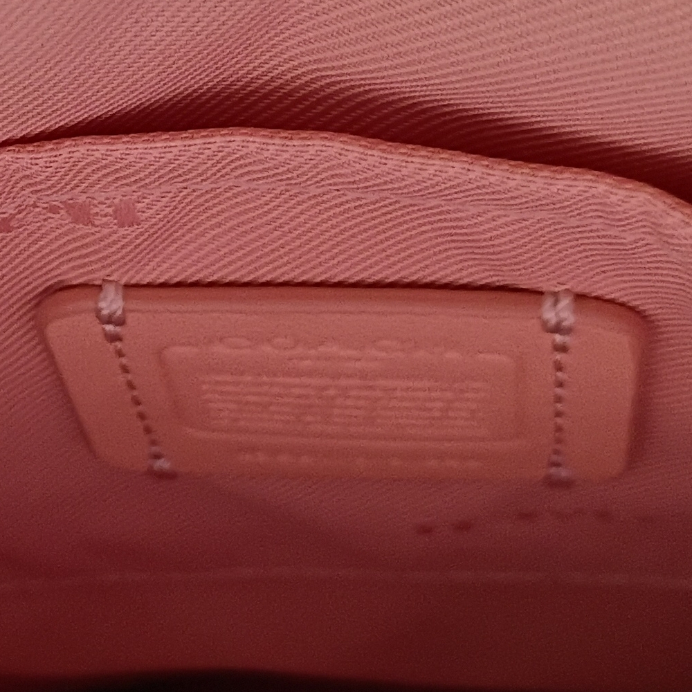 Coach Women's Classic Pale Pink Peach Leather Kitt Messenger Crossbody Handbag - Picture 8 of 8